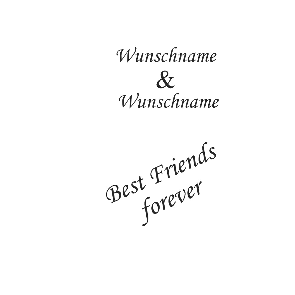 Best Friends forever mit zwei Wunschnamen Chrome Brushed Original Zippo  graviert