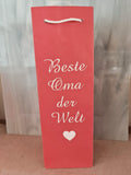 Geschenkstasche Rot bedruckt mit Beste Mama/Oma