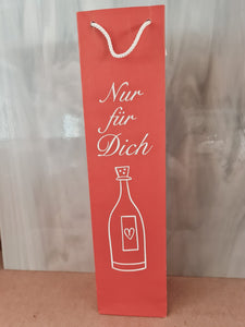 Geschenkstasche Rot bedruckt mit Nur für Dich