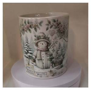 Vintage Schneemann Tasse