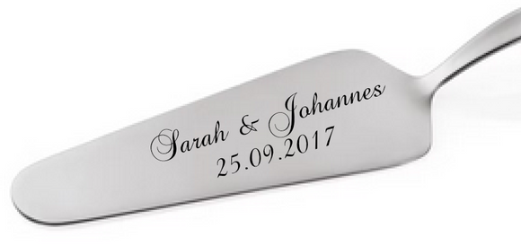 Hochzeit Tortenheber mit Gravur personalisierbar