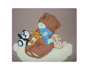 Teddy mit Teddys im Arm Mauspad